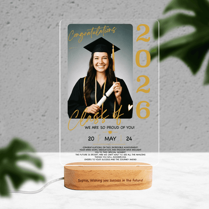 Personalized We Are So Proud Of You Photo Night Light – Graduation Gift