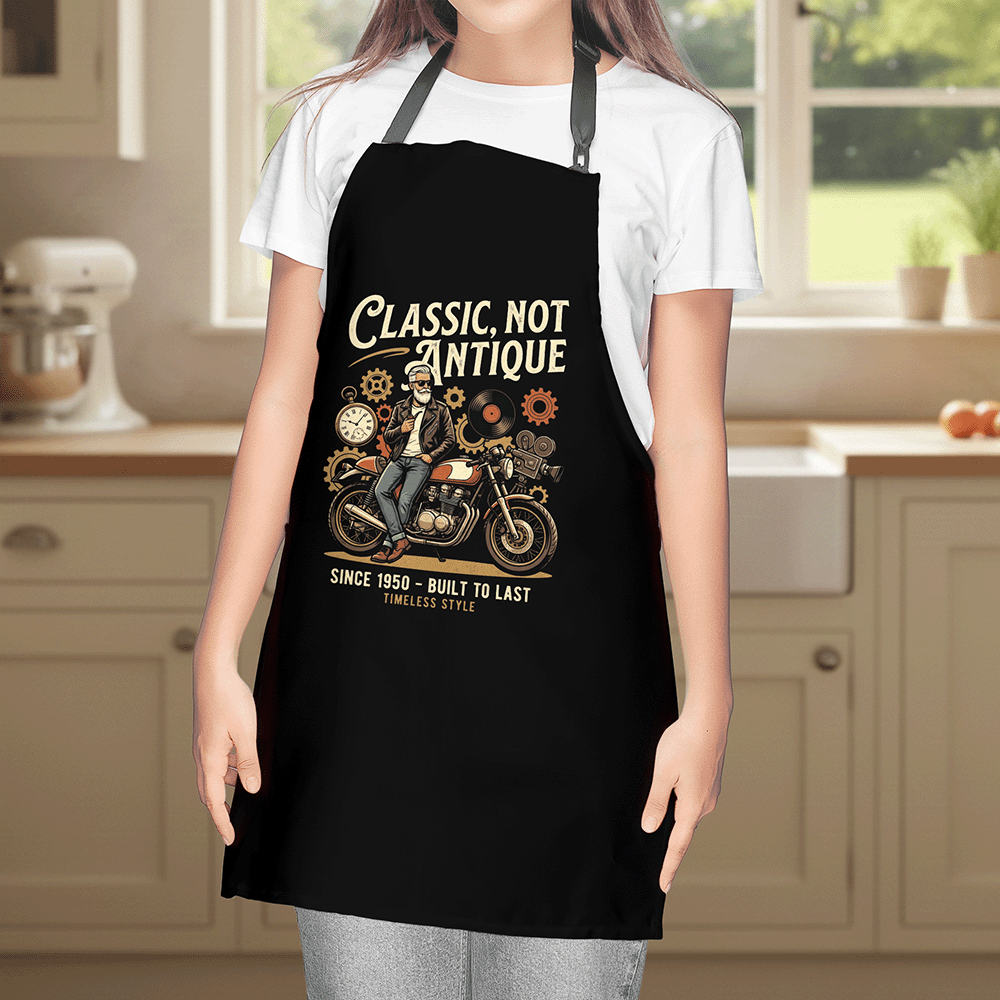 Classic Not Antique Apron – Funny Grandpa BBQ & Cooking Apron Gift