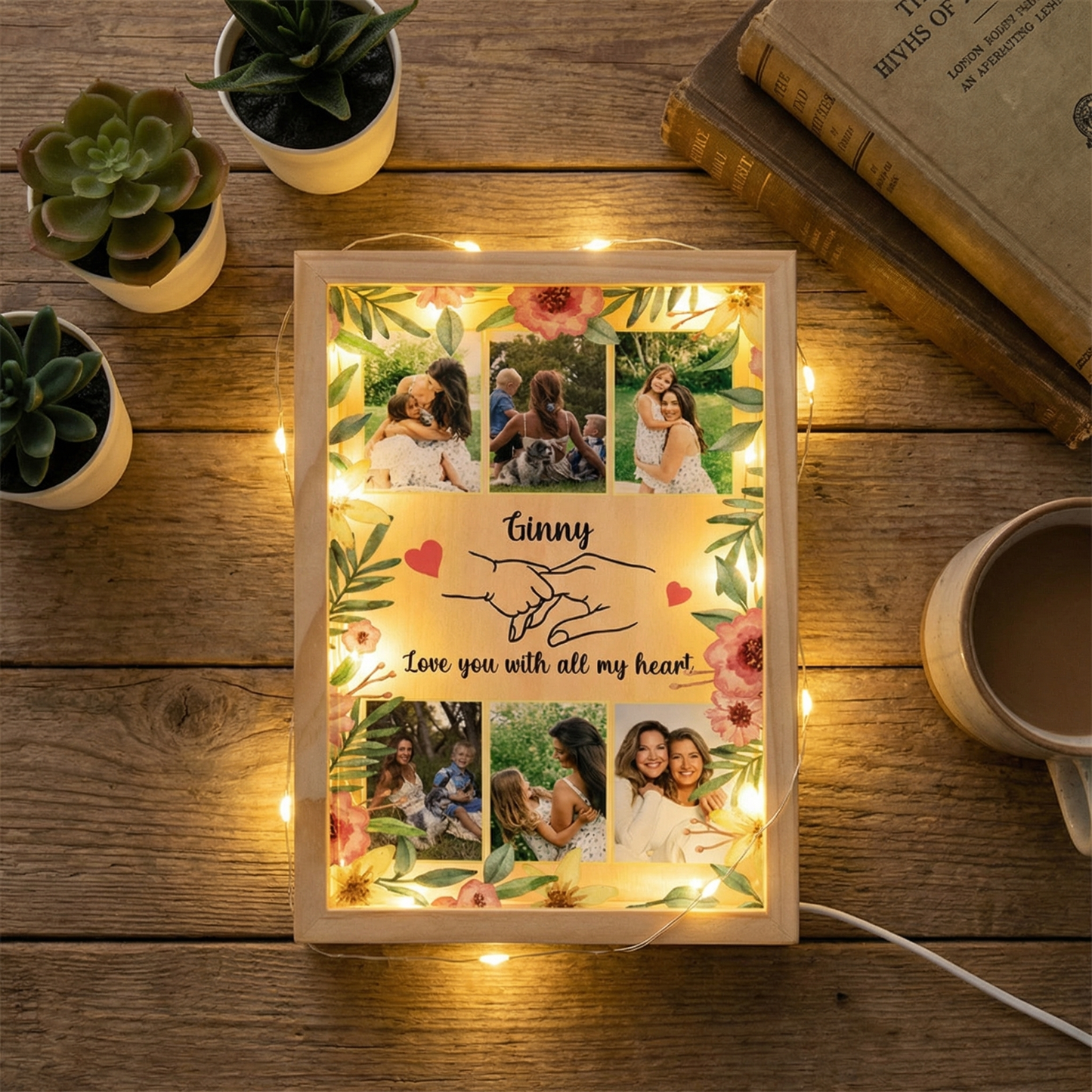 Personalized Photo Frame Light Box for Mom | Mother’s Day & Birthday Gift