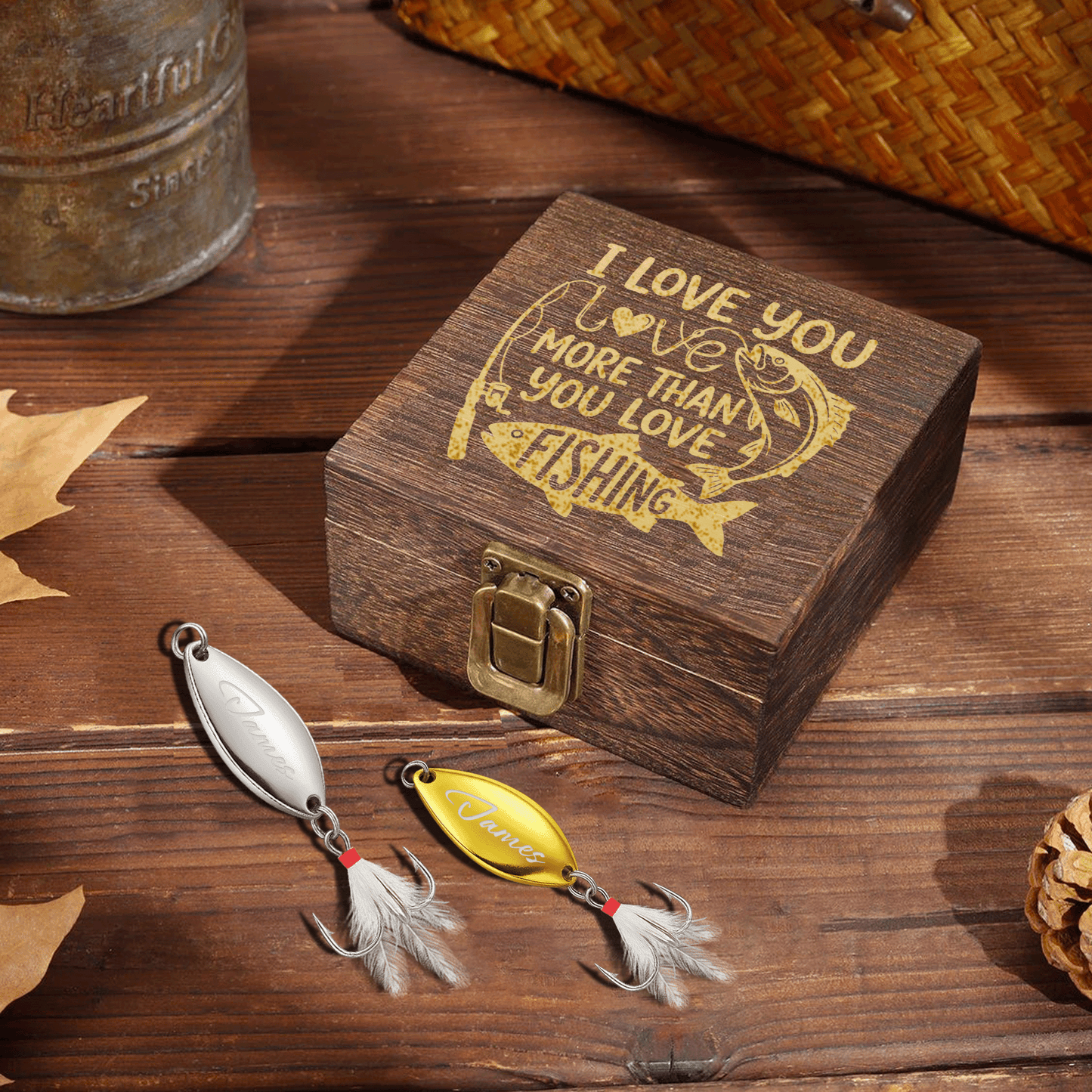 Personalized Engraved Fishing Lure for Dad – “I Love You More Than You Love Fishing” Gift