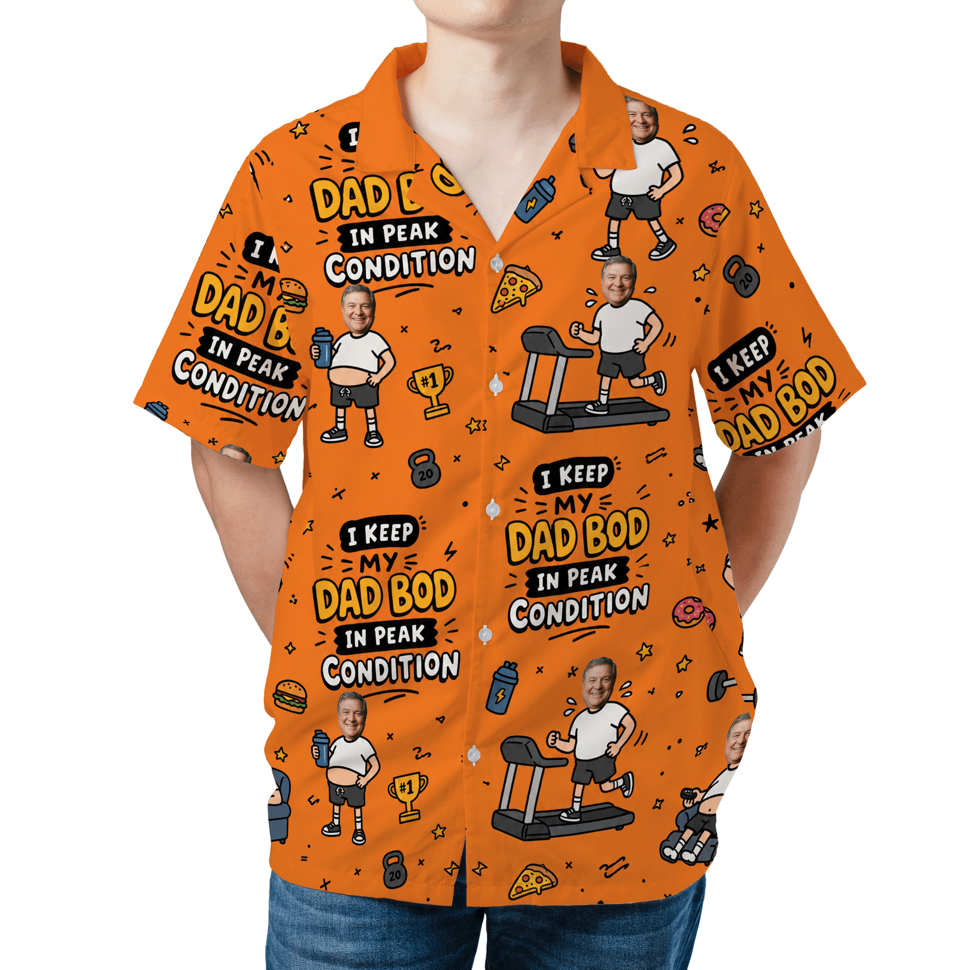 I Keep My Dad Bod In Peak Condition Hawaiian Shirt | Personalized Funny Gift for Dad
