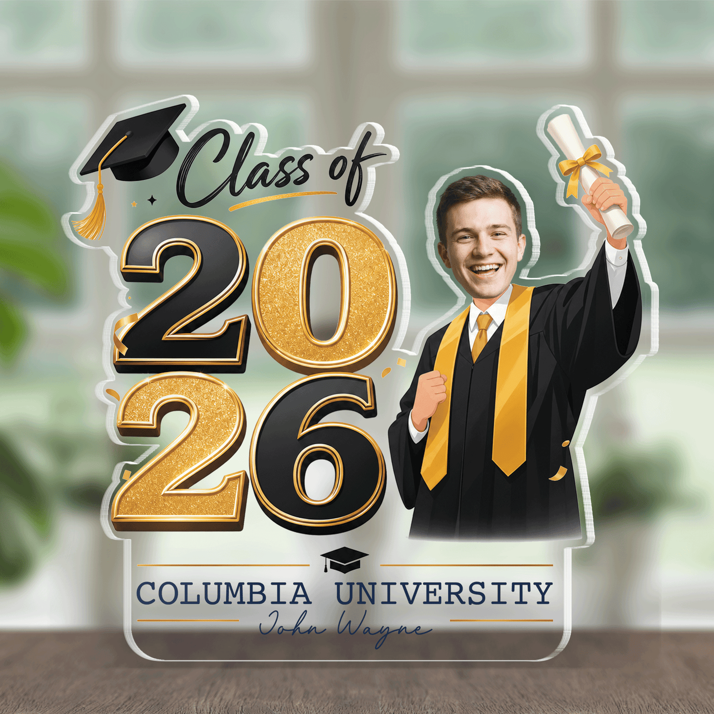 Personalized Class of 2026 Photo Graduation Acrylic Plaque