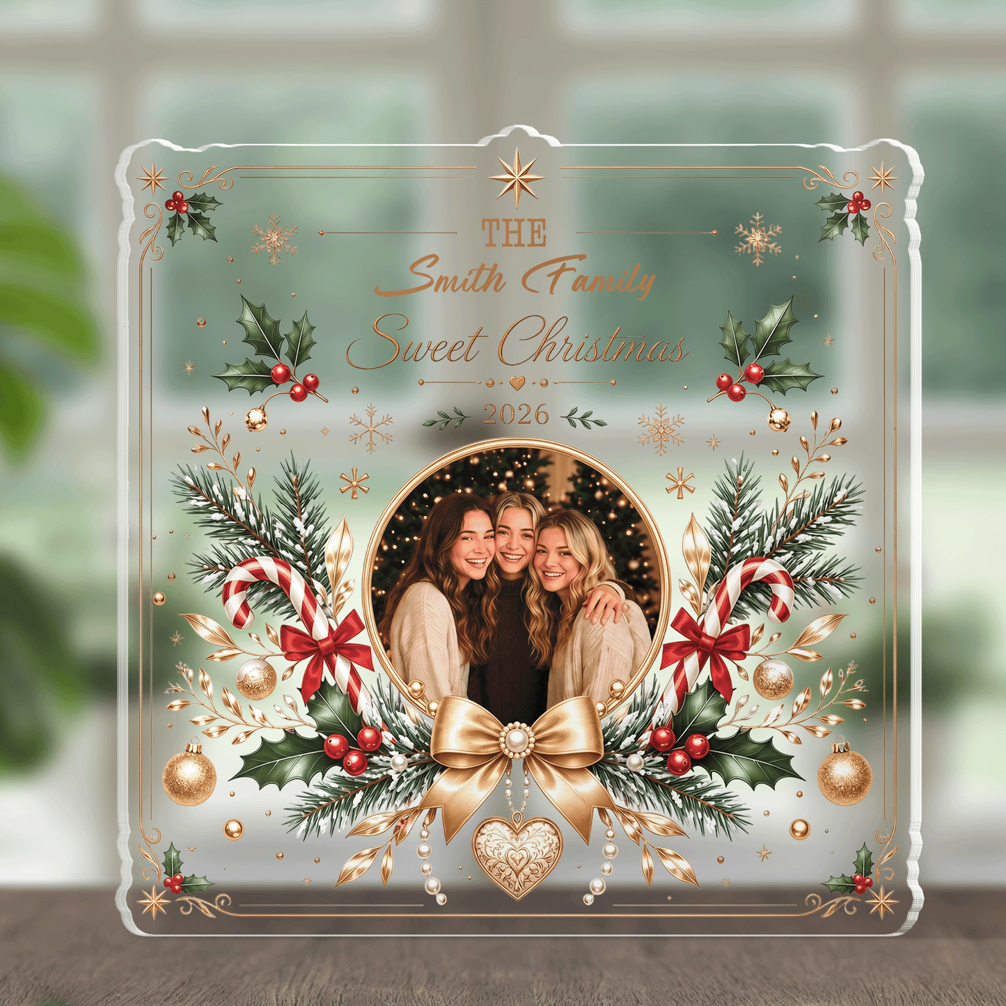 Personalized Sweet Christmas Acrylic Plaque, Custom Name Christmas Keepsake Gift