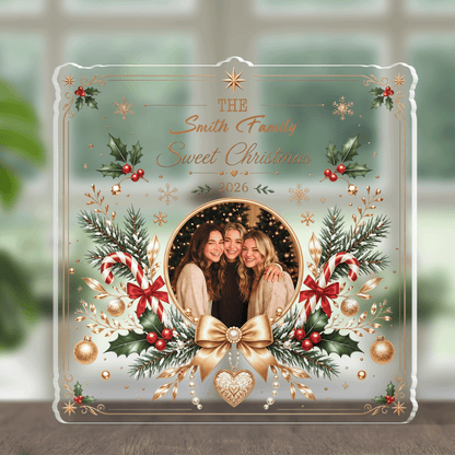 Personalized Sweet Christmas Acrylic Plaque, Custom Name Christmas Keepsake Gift