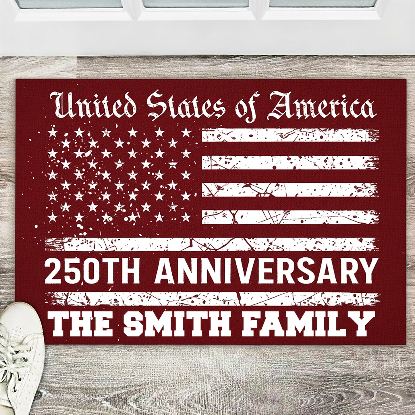 USA 250th Anniversary Doormat 1776-2026 Patriotic Welcome Mat