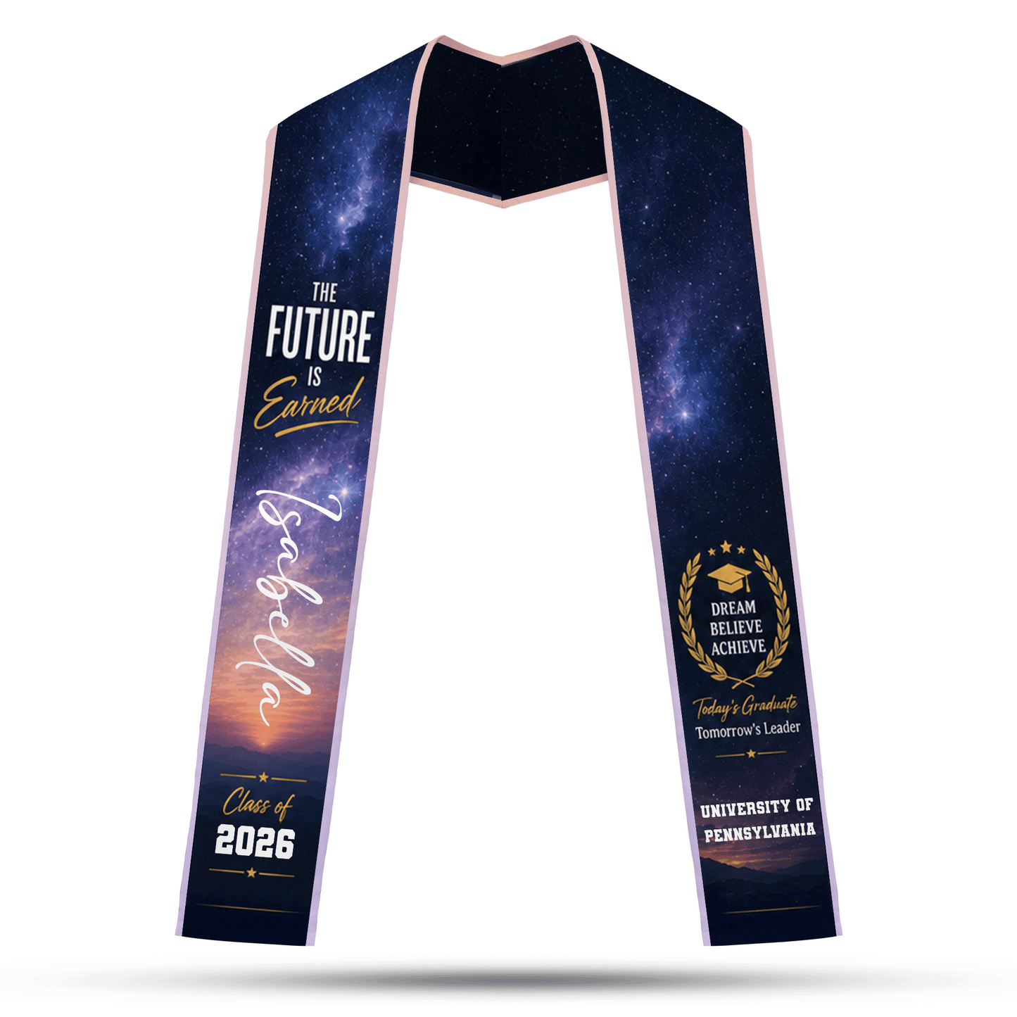 Personalized Today's Graduate Tomorrow's Leader Graduation Stole – Custom Photo and Name