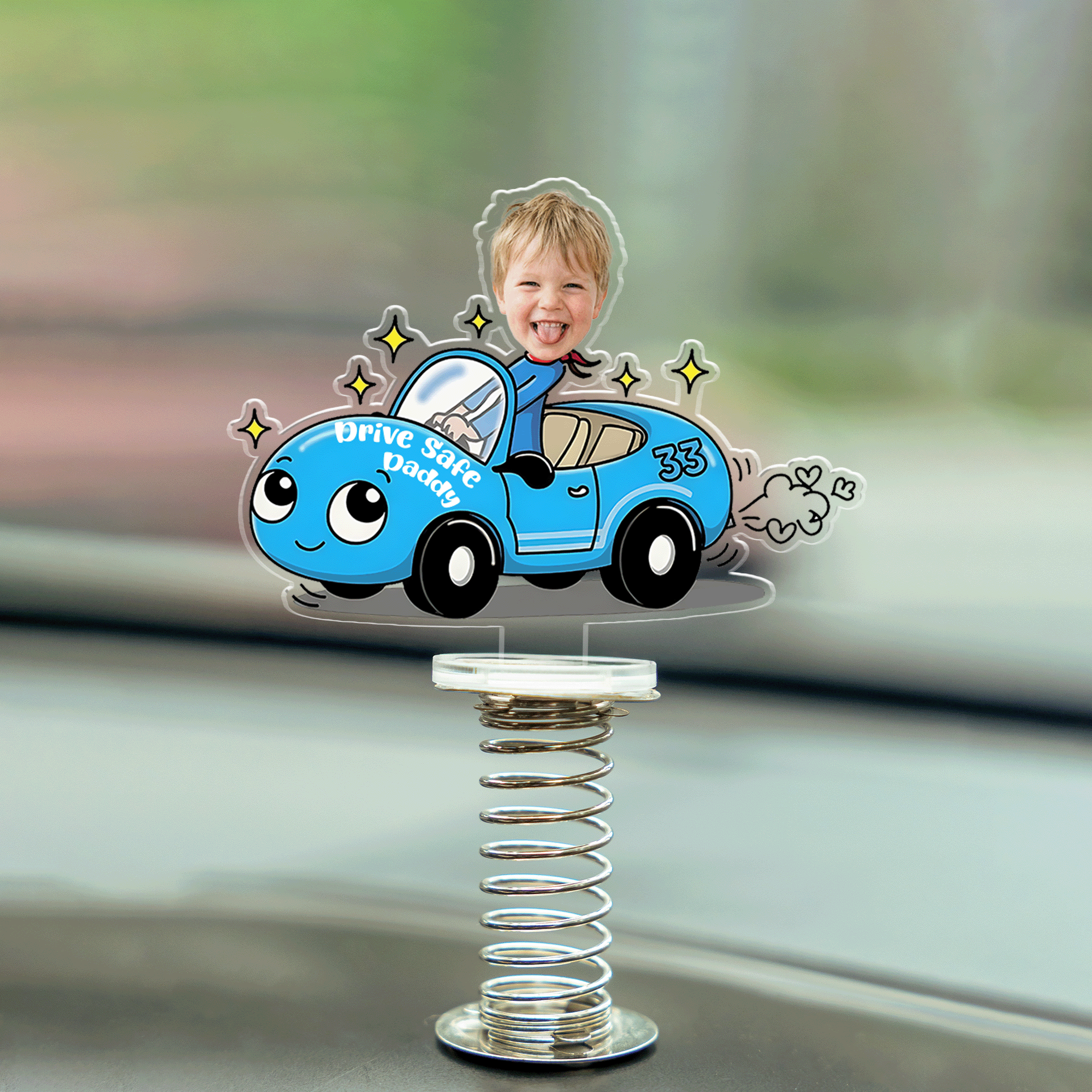Personalized Cute Car Standee for Dad – Custom Photo “Drive Safe Daddy ...
