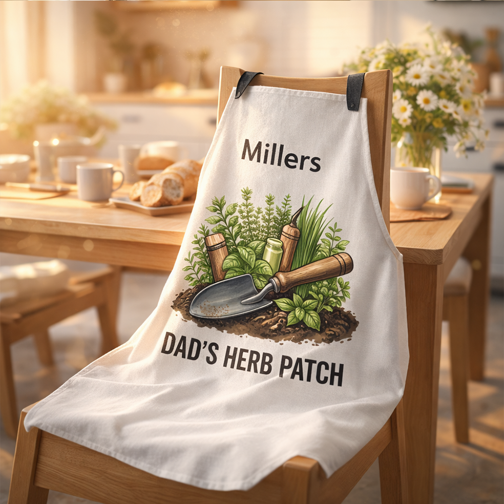 Dad’s Herb Patch Apron – Funny Gardening & Cooking Gift for Dad
