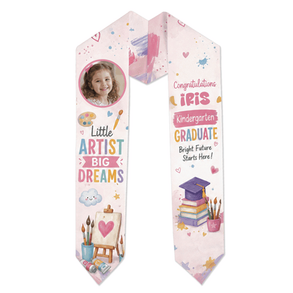 Personalized Little Artist Big Dreams Kid Graduation Stole – Custom Name