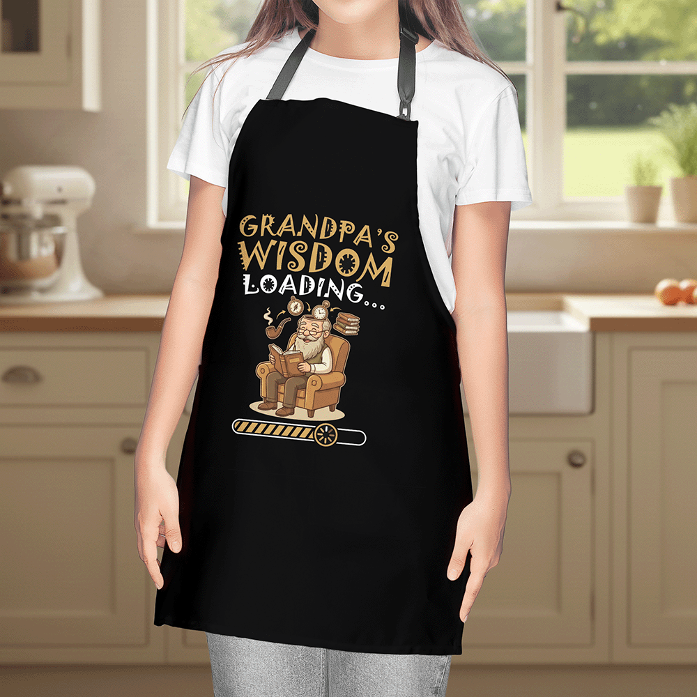 Grandpa's Wisdom Loading Apron – Funny Grandpa BBQ & Cooking Apron Gift