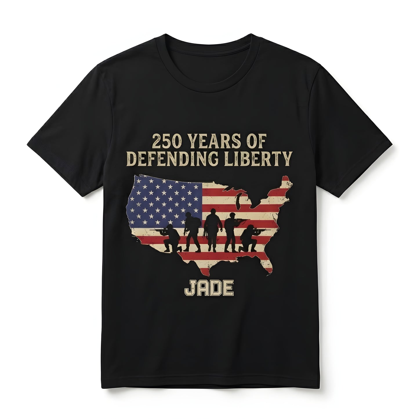 250 Years of Defending Liberty Shirt – Patriotic Military USA Map T-Shirt Personalized Veteran Tribute Tee
