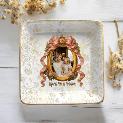 Custom Photo Memory - Personalized Jewelry Dish for Mom - Mother’s Day Gift for Mom - Custom Trinket Tray