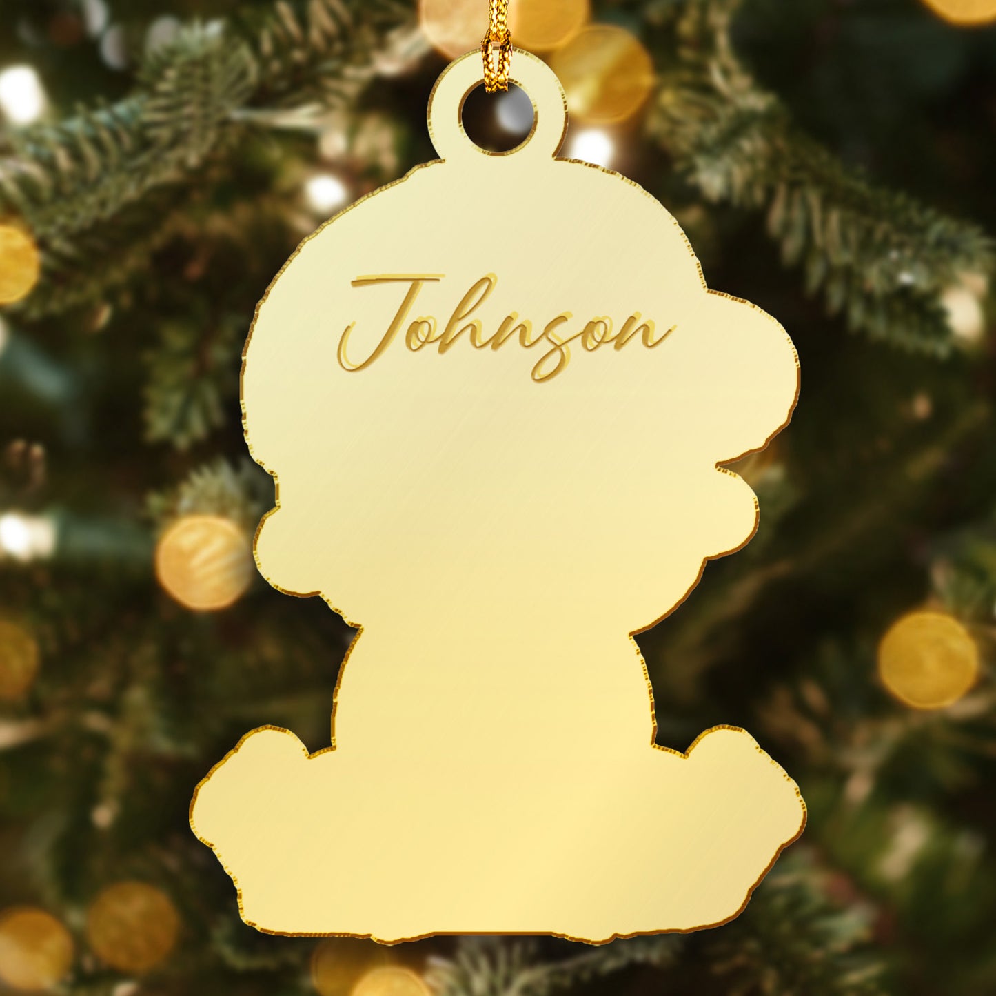 Monogram Mirrored Acrylic Ornament – Unique Christmas Gift