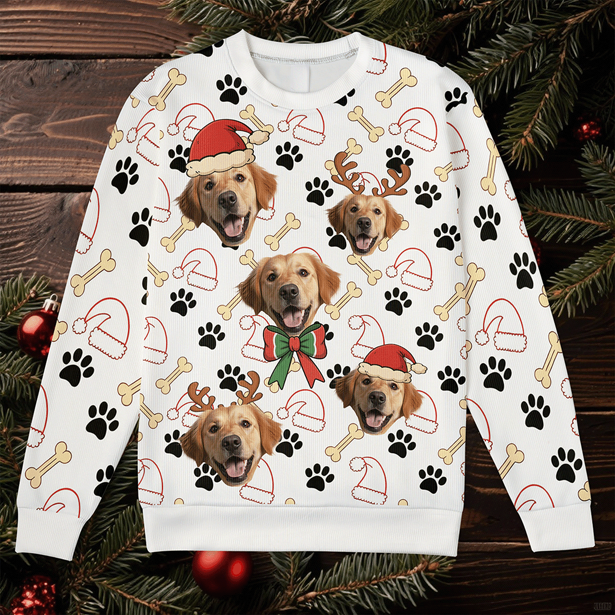 Personalized Funny Face Pet Ugly Christmas Sweater