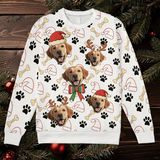 Personalized Funny Face Pet Ugly Christmas Sweater