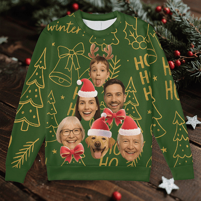 Personalized Your Family Face Ugly Christmas Sweater