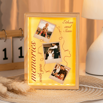 Memories With You Photo Frame Light Box - Custom Photo LED Gift for Dad