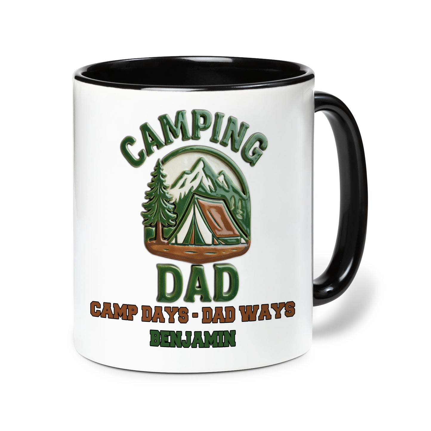 Personalized Camping Mug for Dad – Custom Name Coffee Mug Gift for Father