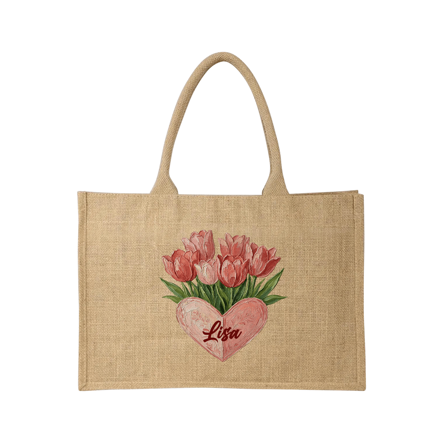 Personalized Wildflower Field Linen Handbag – Love & Togetherness Gift