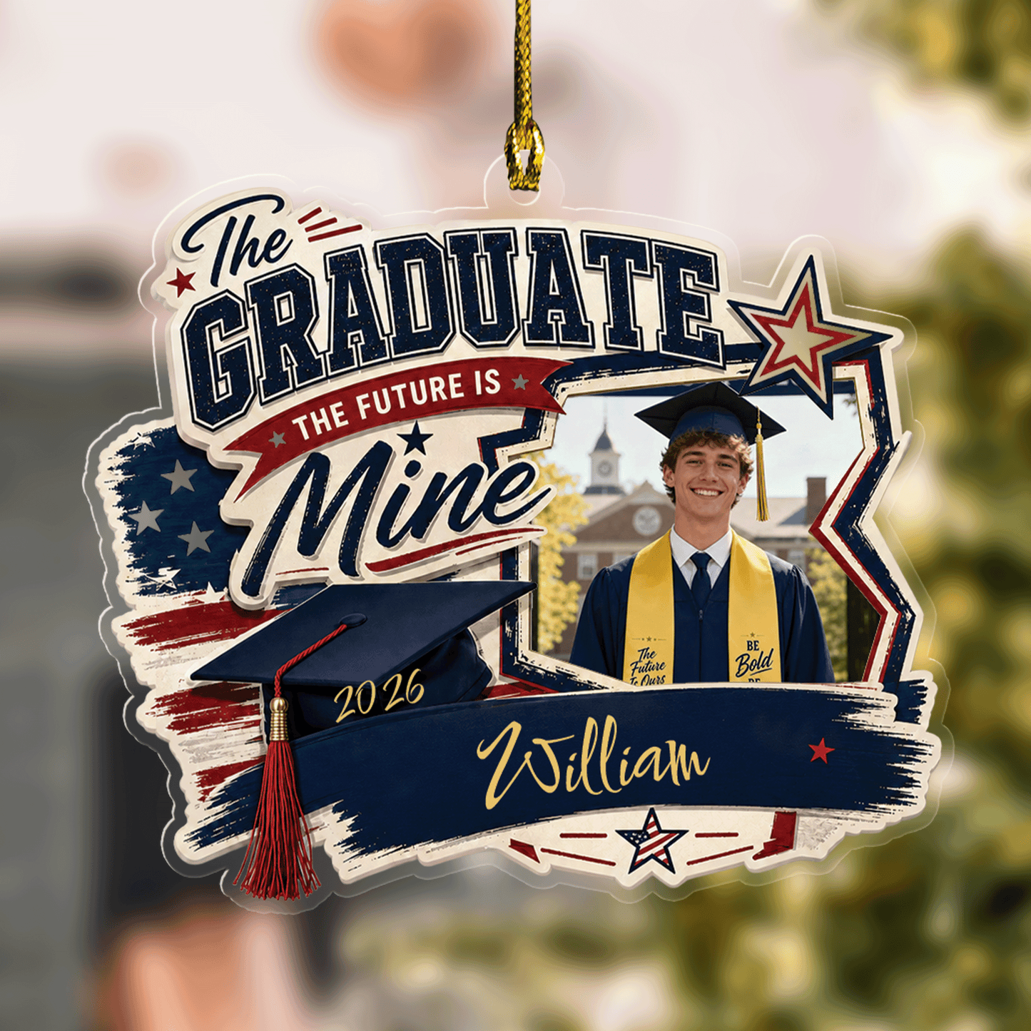 Personalized The Graduate The Future Is Mine Acrylic Ornament – Graduation Keepsake