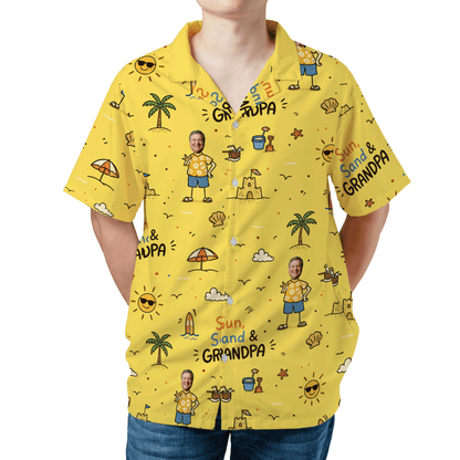 Sun Sand and Grandpa Hawaiian Shirt – Personalized Tropical Gift for Grandpa