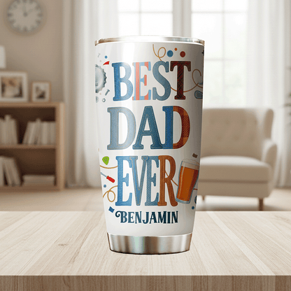 Best Dad Ever 20oz Tumbler – Father’s Day Gift Cup for Dad