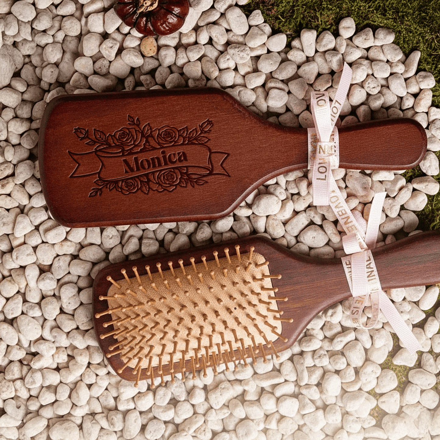 Custom Bamboo Hairbrush – Personalized Mother’s Day Gift for Mom