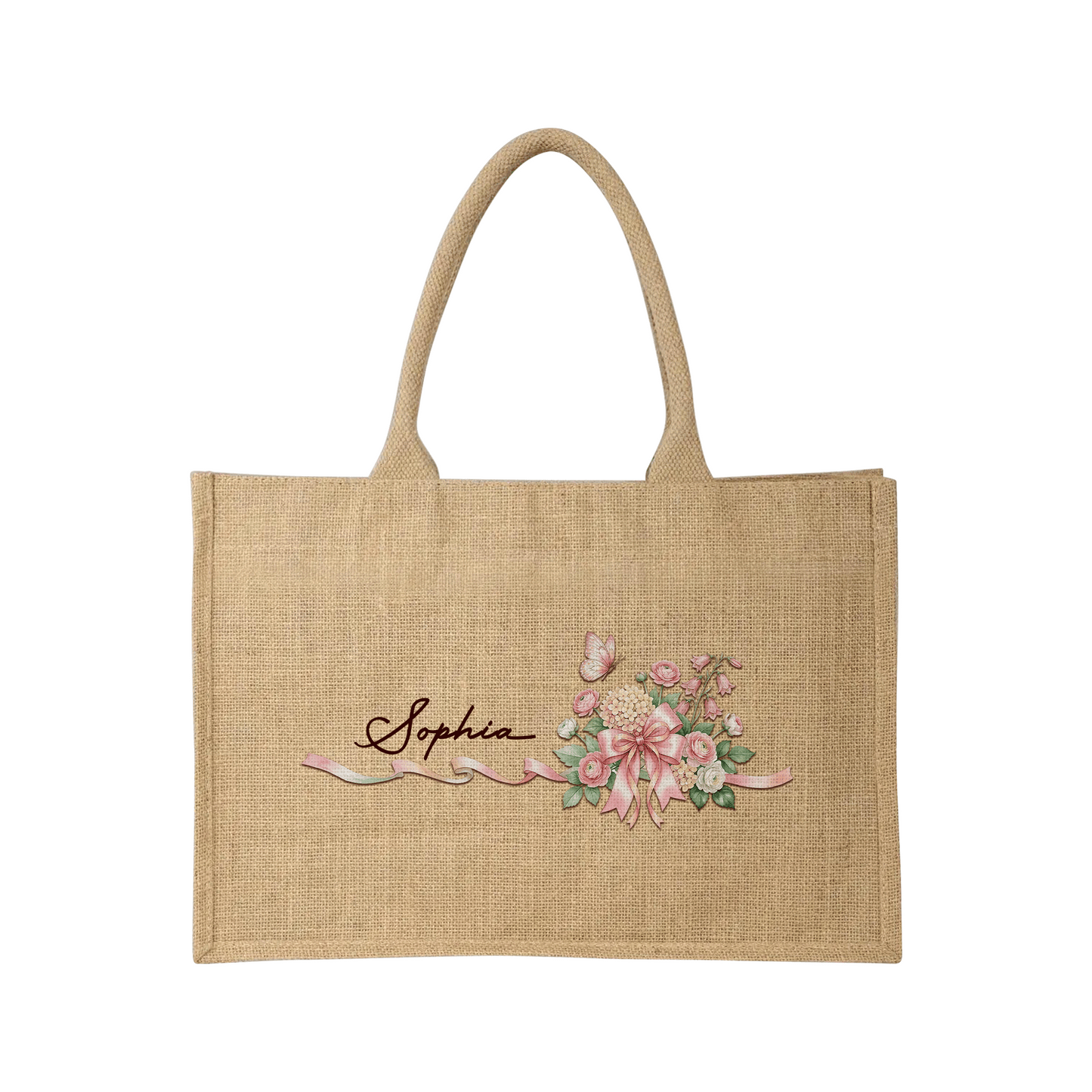 Personalized Linen Handbag – Minimalist Everyday Style Gift for Mom Birthday & Holiday Tote