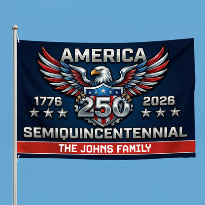 America 250 Years Semiquincentennial Double-Sided House Flag