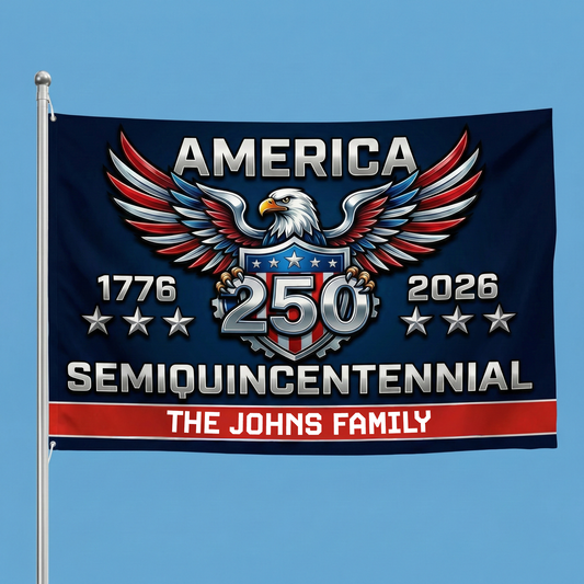 America 250 Years Semiquincentennial Double-Sided House Flag