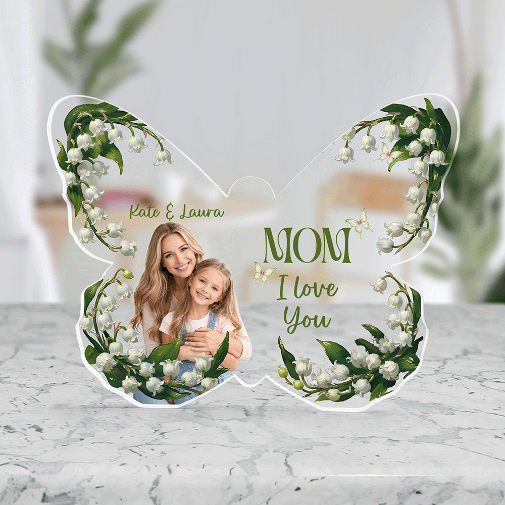 Butterfly Memories – Personalized Acrylic Family Keepsake – Mother’s Day Gift for Mom Plaque