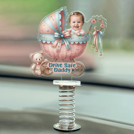 Personalized Drive Safe Car Standee for Dad – Custom Photo Father’s Day Gift