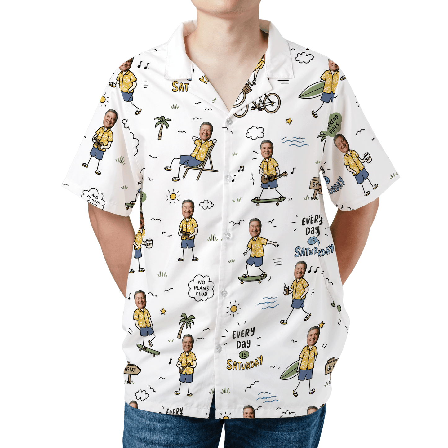 Every Day Is Saturday Hawaiian Shirt – Personalized Tropical Gift for Grandpa