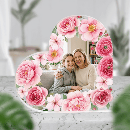 Custom Photo Heart Acrylic Keepsake – Personalized Mother’s Day Gift for Mom