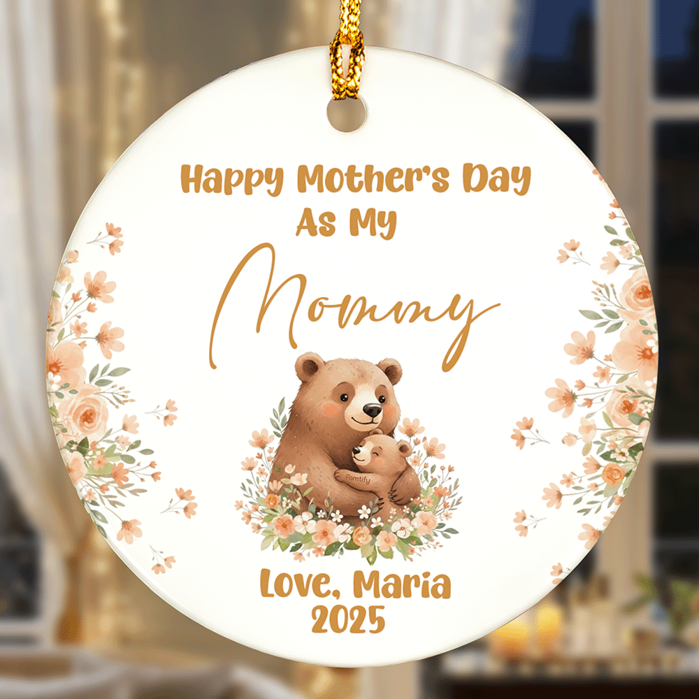 Happy Mother’s Day – Meaningful Mother’s Day Gift for Mom and Grandma – Personalized Ceramic Ornament