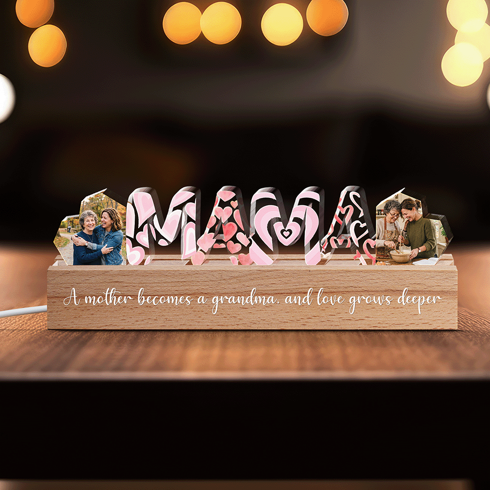 We Love You, Mom – Custom Photo LED Night Light – Personalized Mother’s Day Family Keepsake Gift