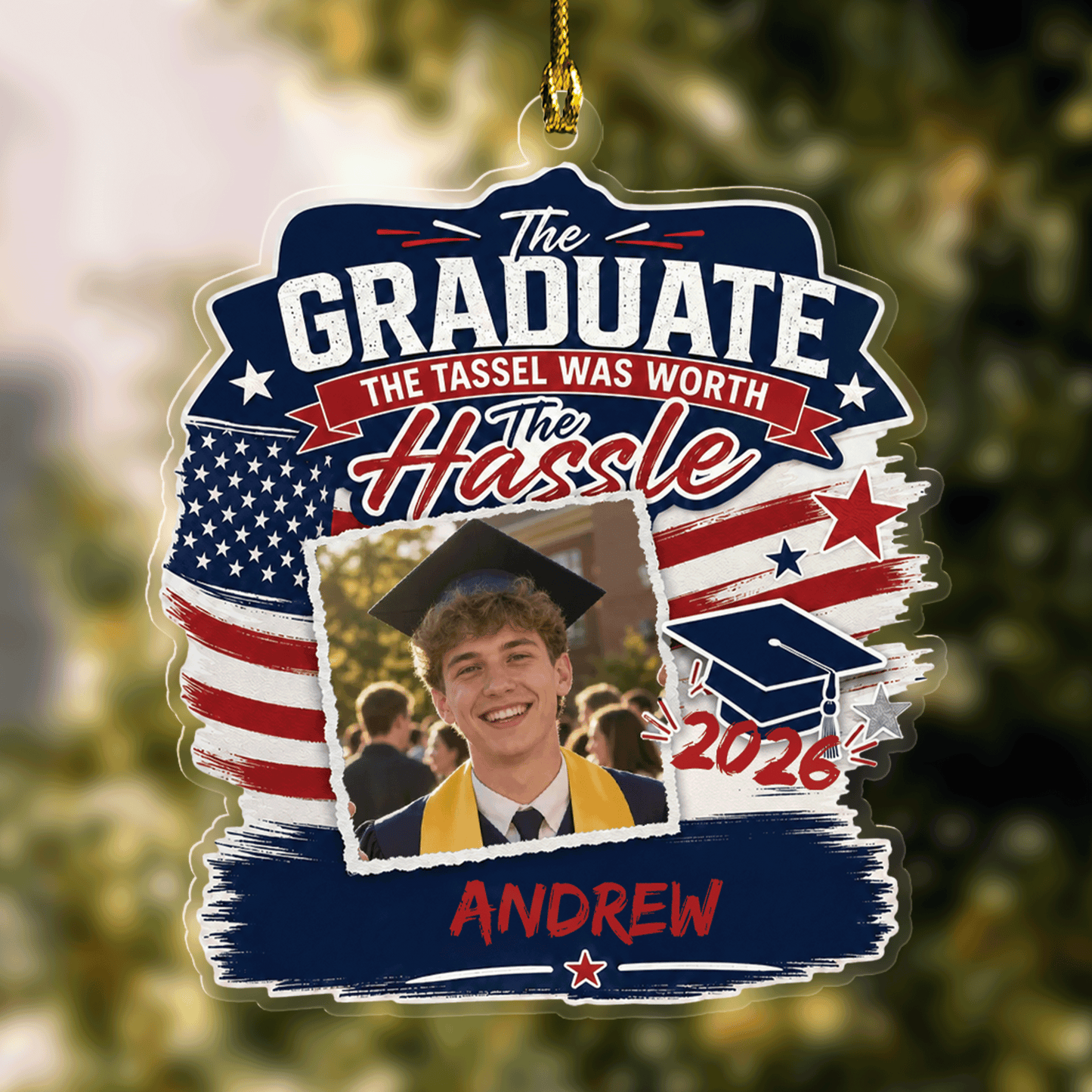 Personalized The Graduate The Tassel Was Worth the Hassle Acrylic Ornament – Graduation Keepsake