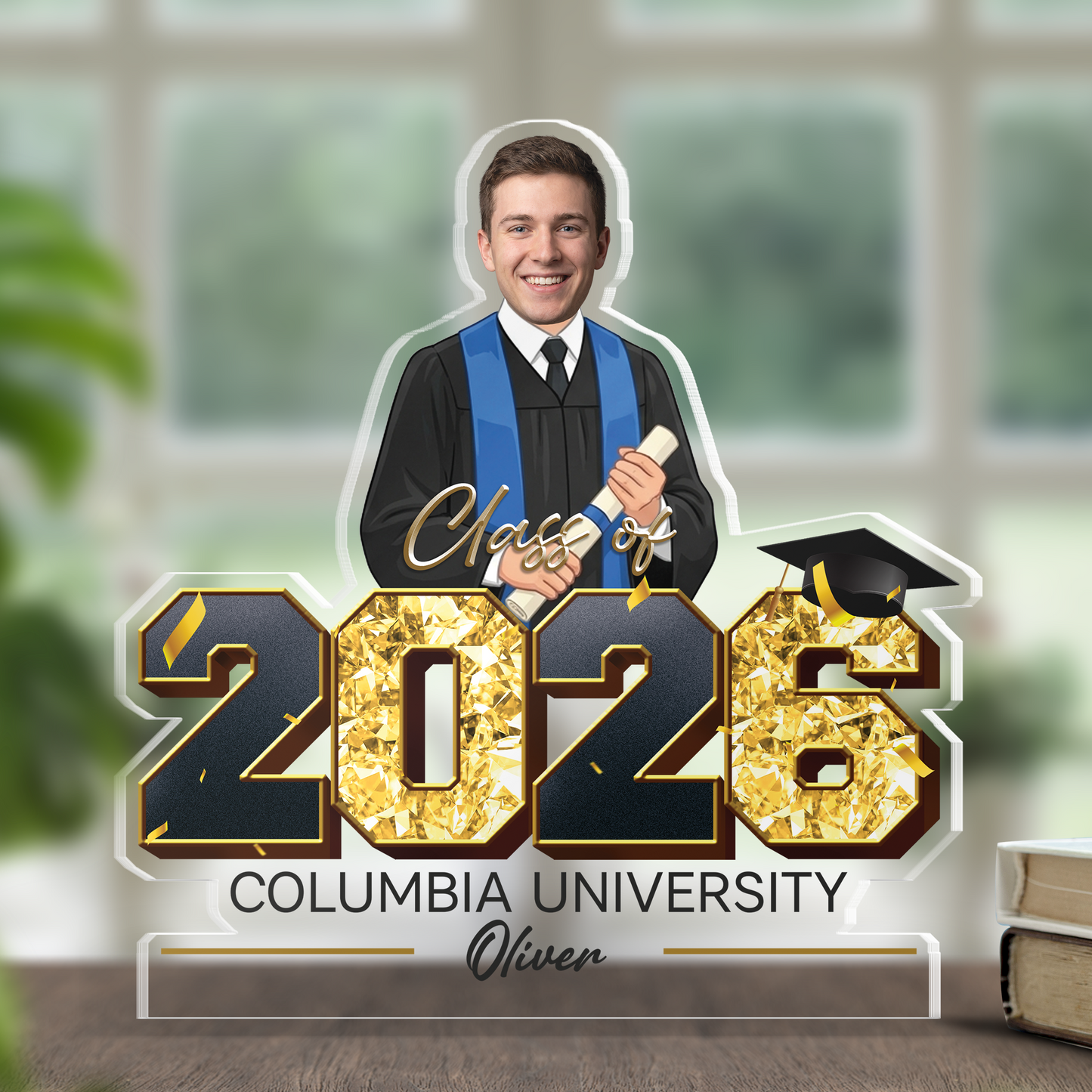 Personalized Class of 2026 Photo Graduation Acrylic Plaque – Custom Photo Keepsake