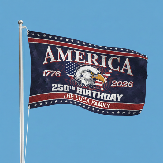 America 250 Birthday 1776-2026 Double-Sided Flag
