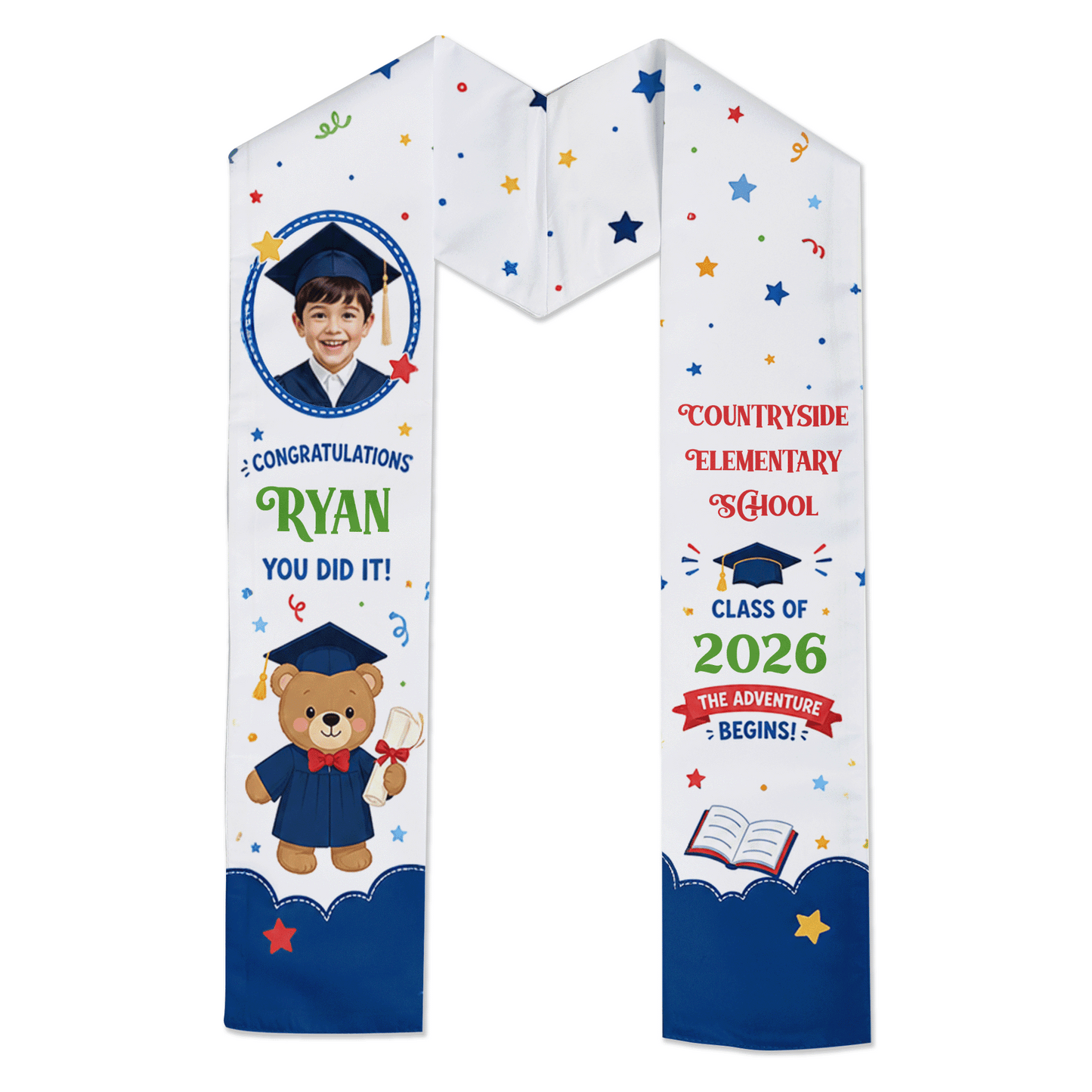 Personalized Congratulations You Did It Kid Graduation Stole – Custom Name