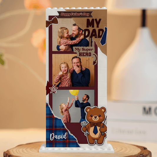 My Super Hero Dad – Personalized Photo Building Block Gift for Father’s Day