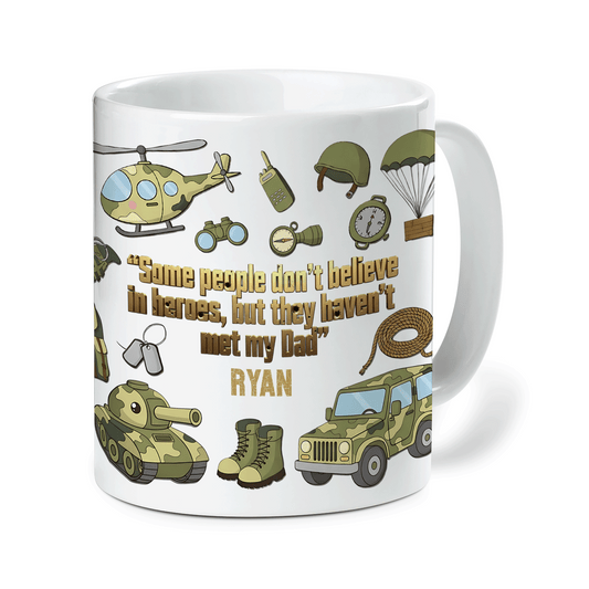 Custom Name Some People Don’t Believe in Heroes Mug – Personalized Dad Gift
