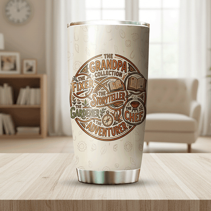 The Grandpa Collection 20oz Tumbler – Stainless Steel Travel Mug Gift for Grandpa