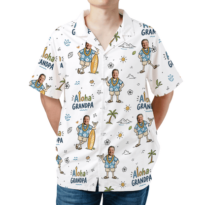 Aloha Grandpa Hawaiian Shirt – Personalized Tropical Gift for Grandpa