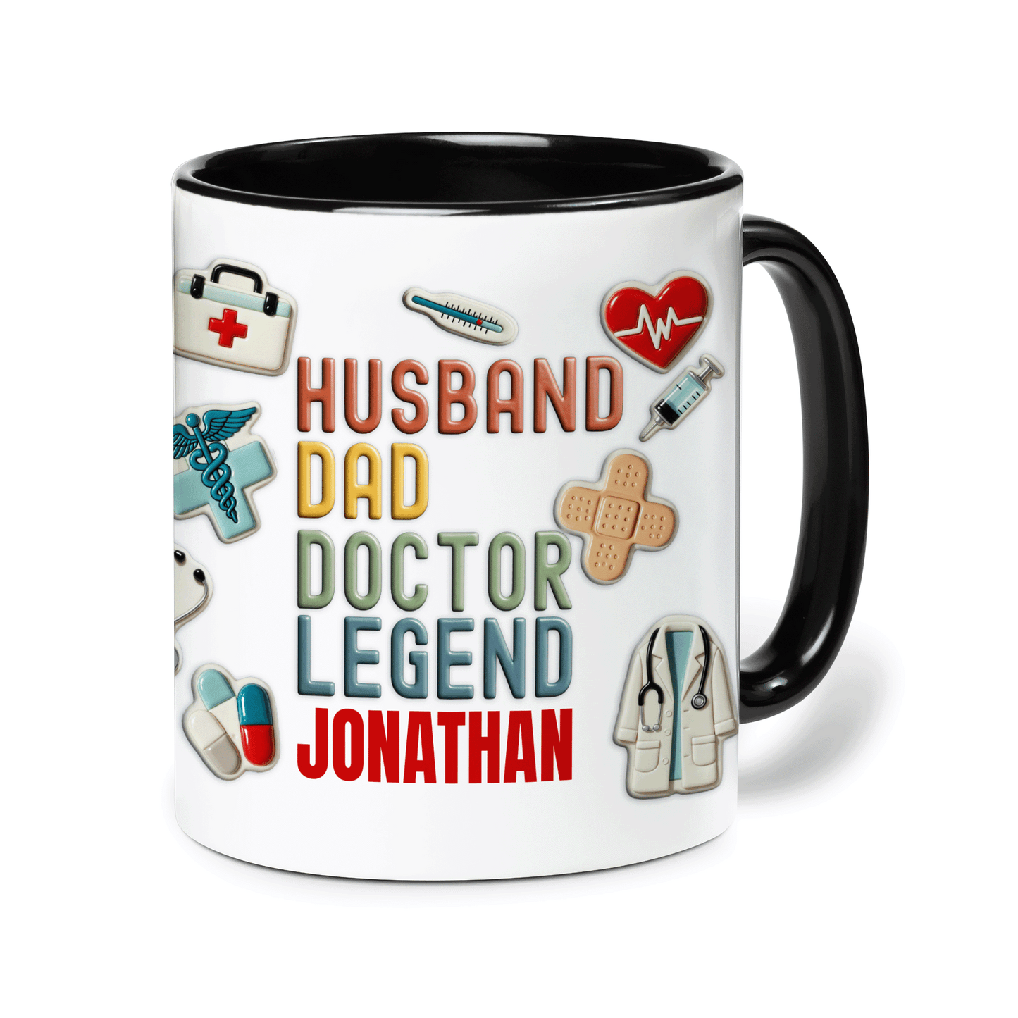 Personalized Doctor Dad Mug – Husband Dad Doctor Legend Custom Name Coffee Mug