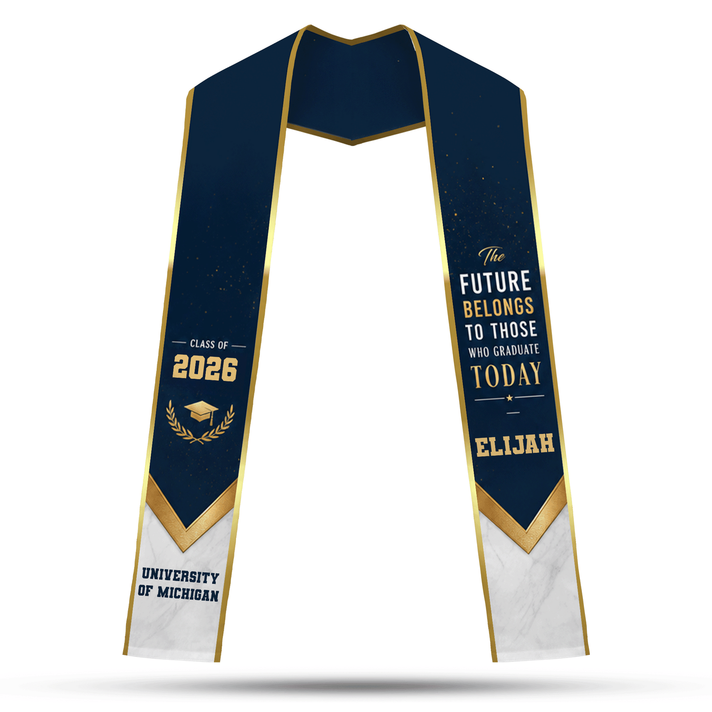 Personalized The Future Belongs to Those Who Graduate Today Graduation Stole – Custom Photo and Name