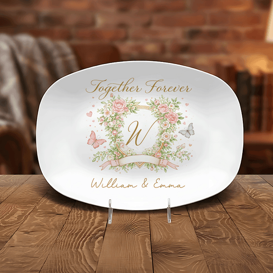 Personalized “Together Forever” Decorative Plate – Custom Family Keepsake