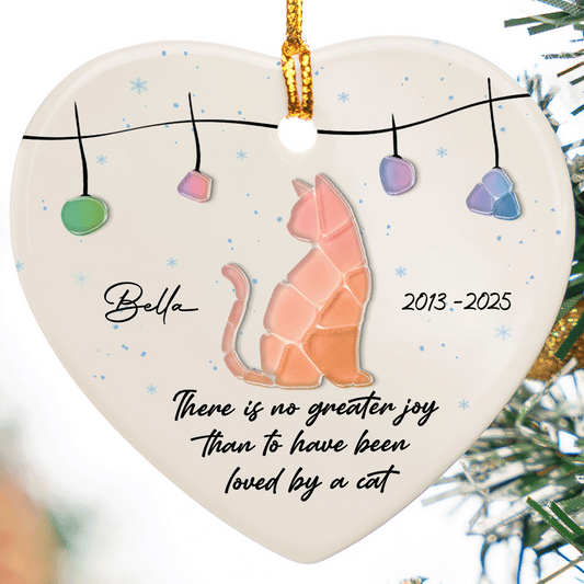 Memorial Personalized Cat Loss Ceramic Acrylic Ornament