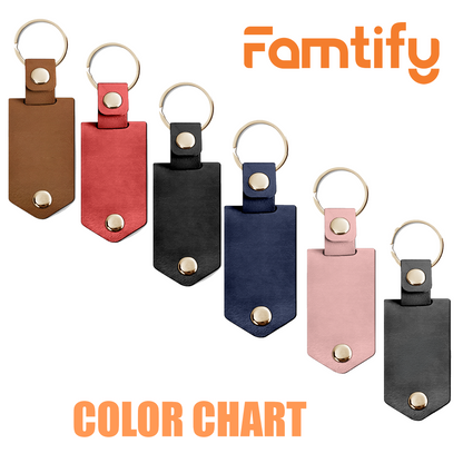 Personalized Leather Keychain for Dad – Custom Photo & Name Father’s Day Gift
