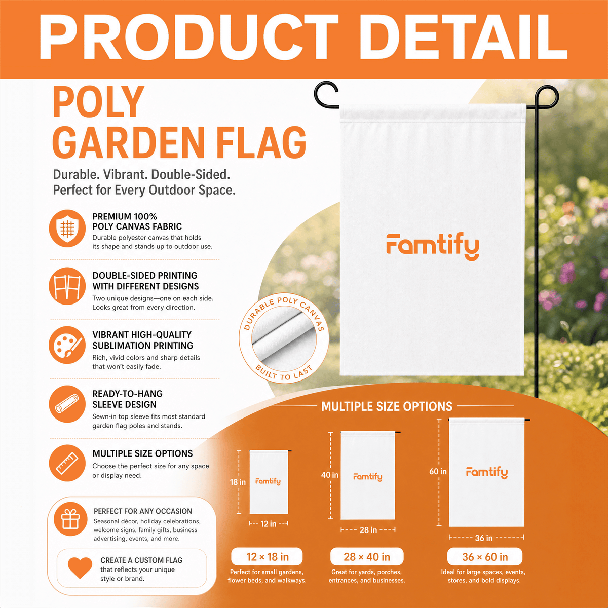 Personalized Spooktacular Custom Photo Witch Hat Ghost Pumpkin Double Sided Outdoor Garden Flag Custom Name Yard Banner